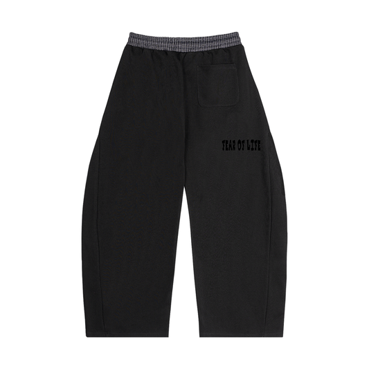 Plaid Waistband Barrel Sweatpants