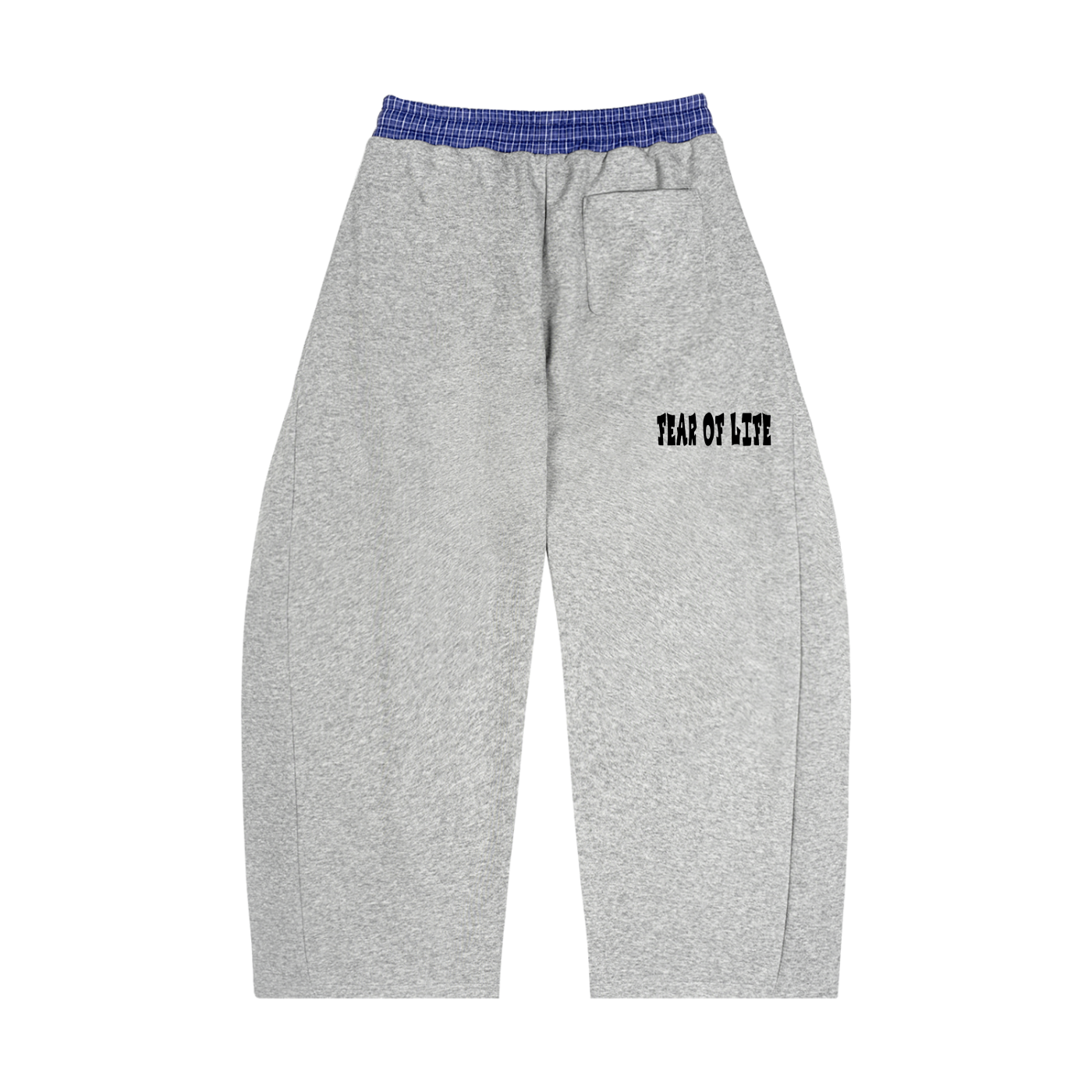 Plaid Waistband Barrel Sweatpants