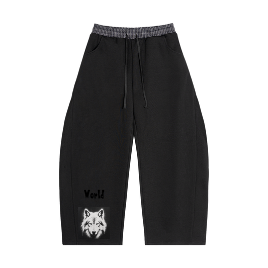 Plaid Waistband Barrel Sweatpants