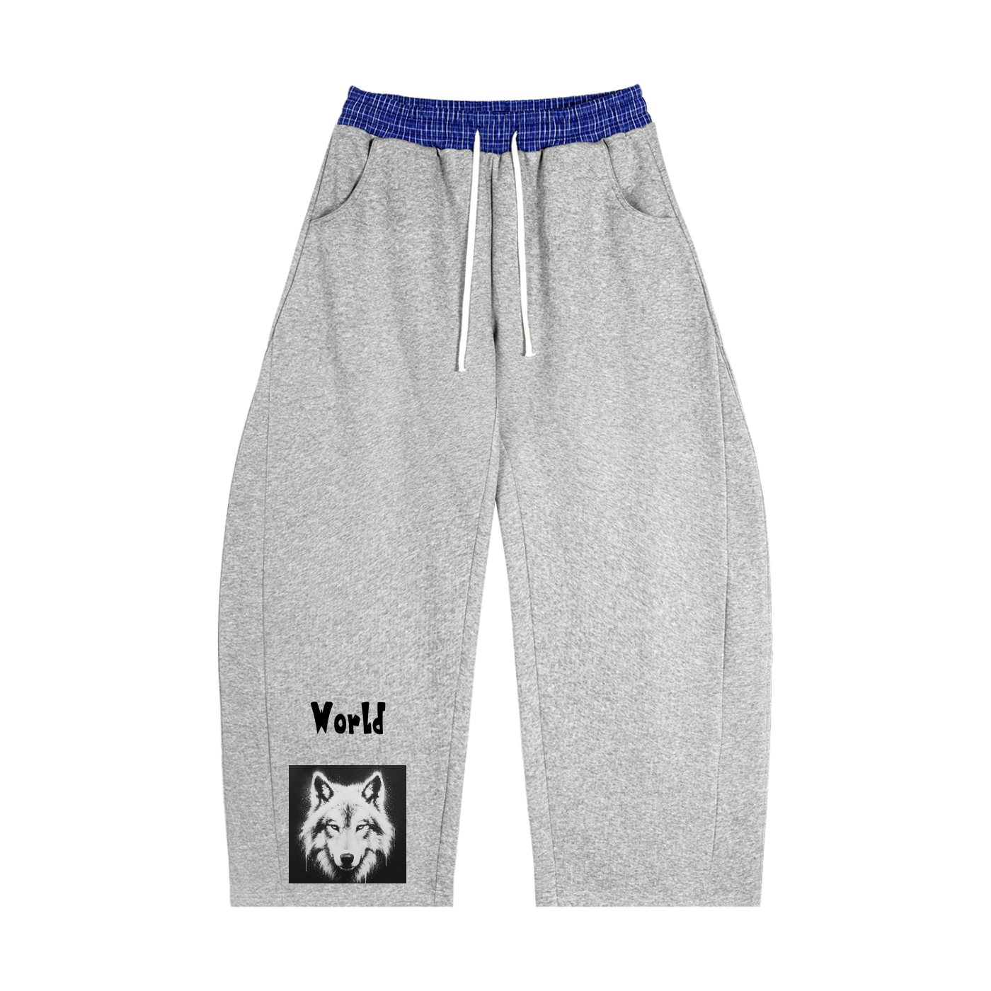 Plaid Waistband Barrel Sweatpants